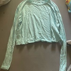 Light blue long sleeve baby tee size a
